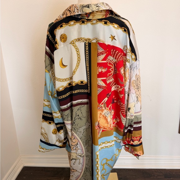 Zara Multicolor Button-Up Shirt Dress - Picture 3 of 4